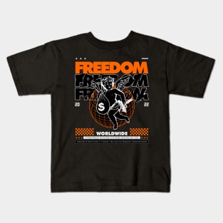 Freedom Cupid with love Kids T-Shirt